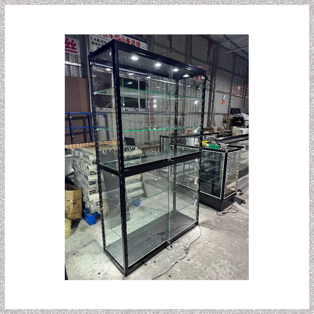 Full Vison Premium Wall Showcase With LED Spot Lights ( super wide 48"x 18"x79").