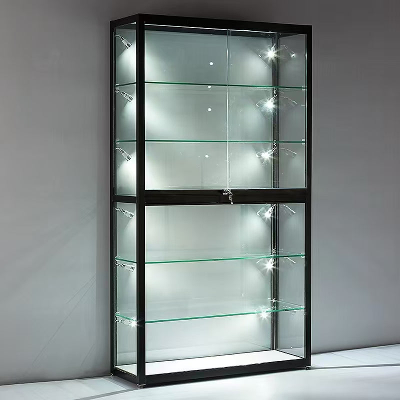 Full Vison Premium Wall Showcase With LED Spot Lights ( super wide 48"x 18"x79").
