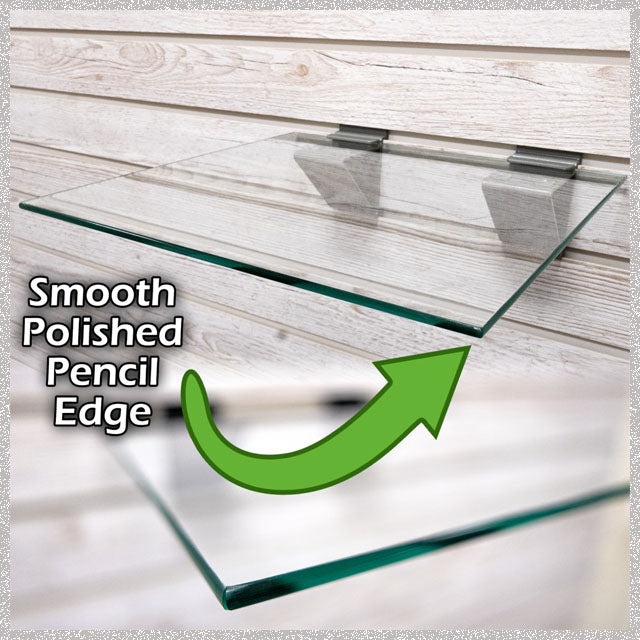 4FT Glass Shelf for slatwall 12x48