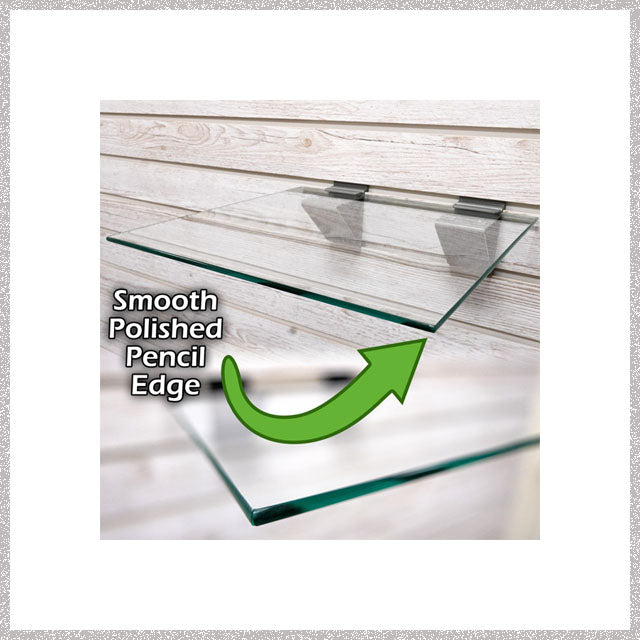 4FT Glass Shelf for slatwall 12x48