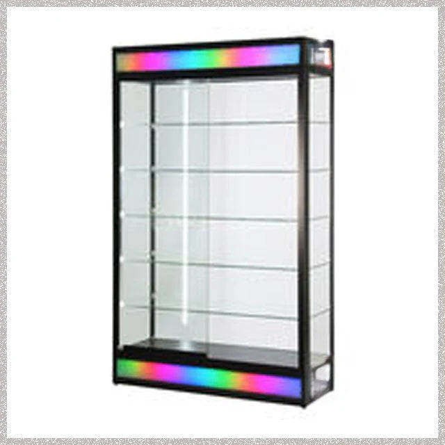 Full Vision With 2 Controllable LED Lights Wall Showcase large size 48 ...