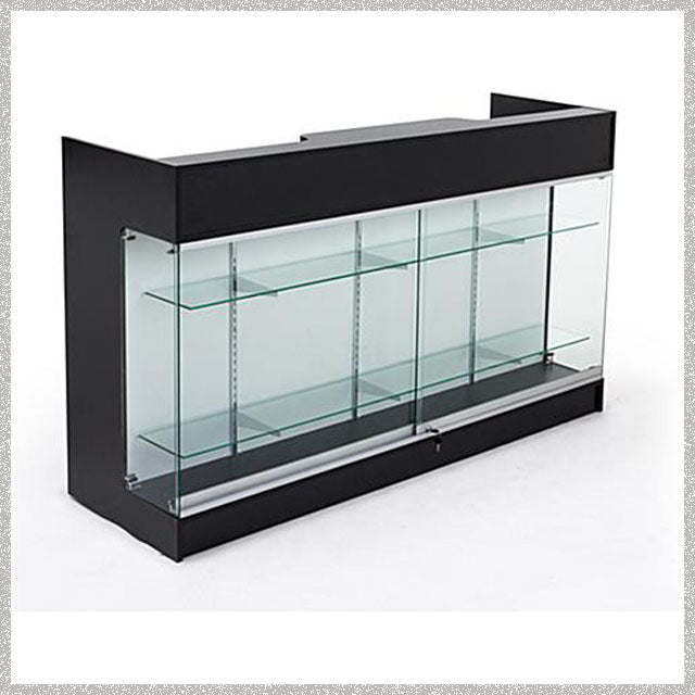 4ft Ledgetop Counter w/ Glass Front