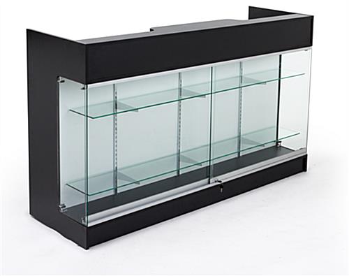 4ft Ledgetop Counter w/ Glass Front