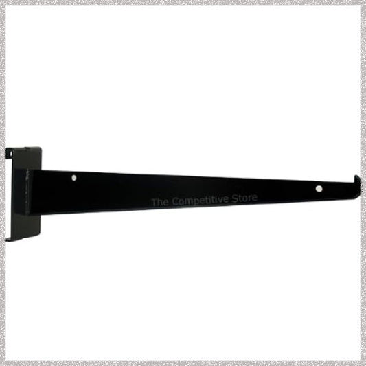 12" Black Gridwall Knife Shelf Bracket With Lip