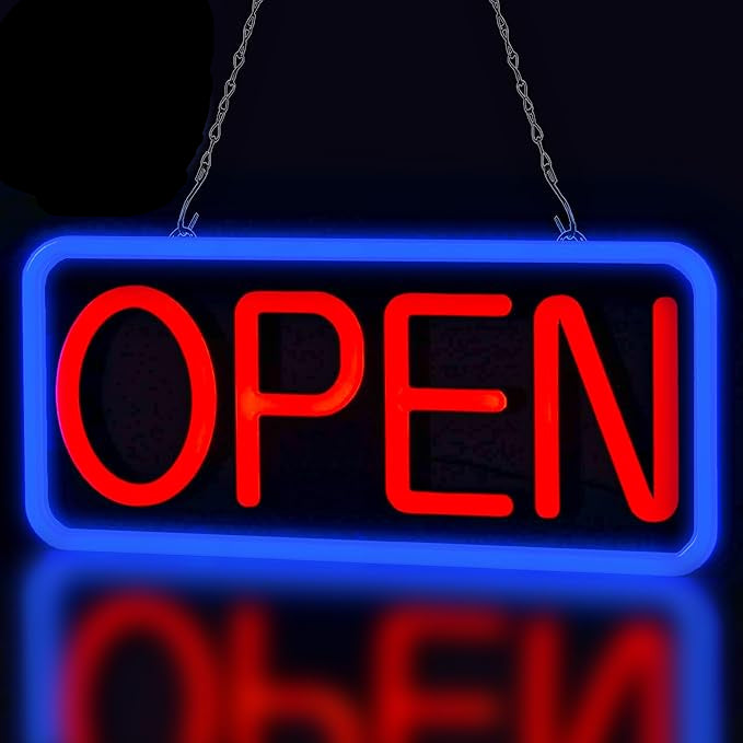 OPEN Sign 35" LED Neon Sign Light Wall Light Art Decor Novel Night Neon Lamps