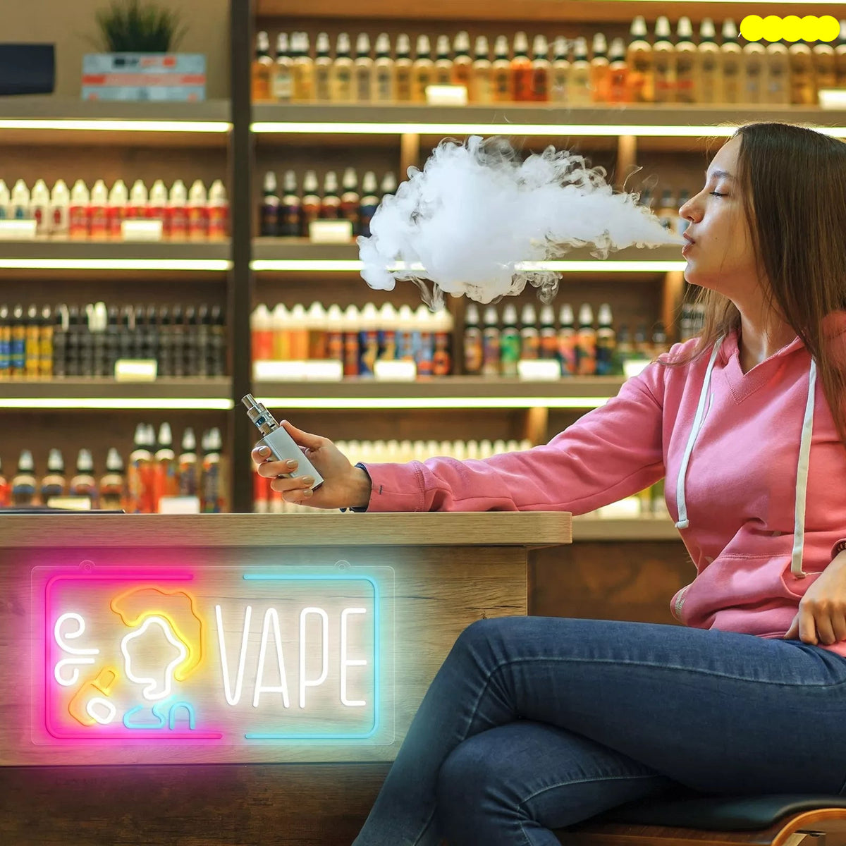 Signleton Vap VAPE Sign 35” LED Neon Light for Vape Shop Open Window Sign – TN DISPLAYS